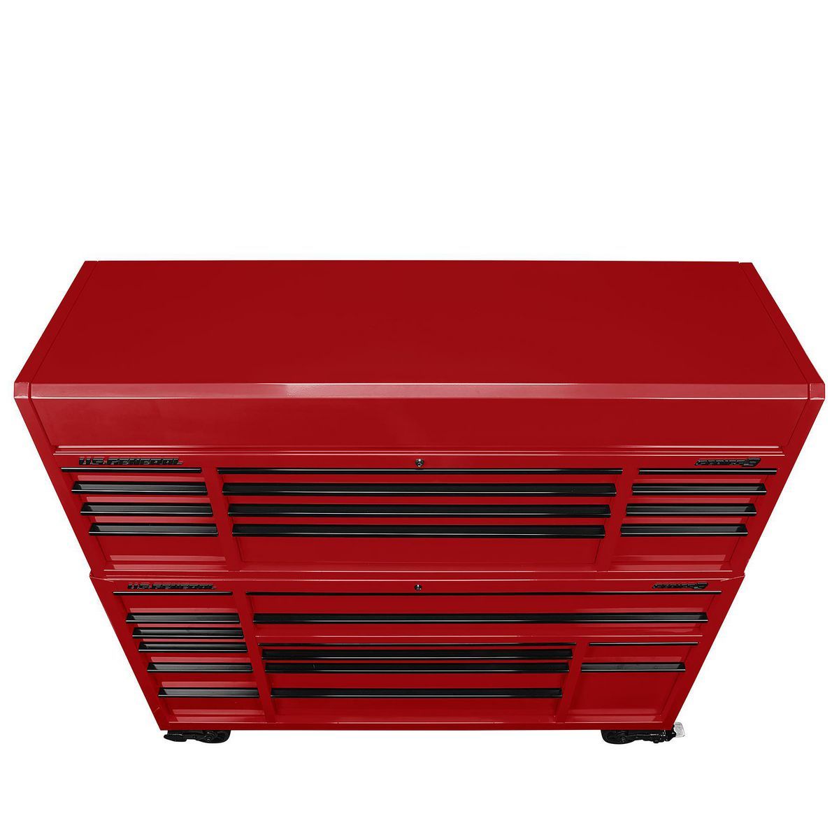 General de Estados Unidos 72 pulgadas x 22 pulgadas. Gabinete superior de triple banco, Serie 3, Rojo - 58708