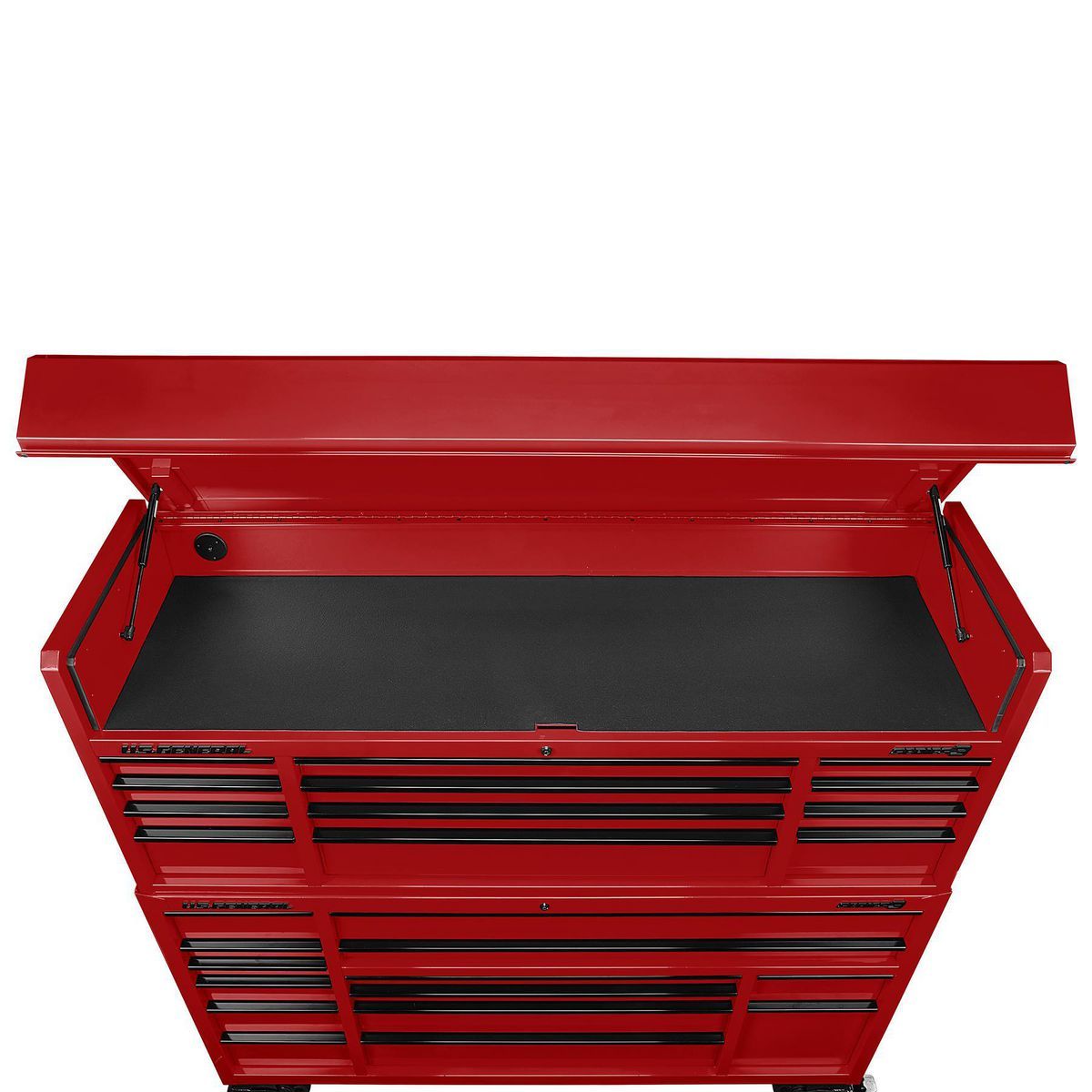 General de Estados Unidos 72 pulgadas x 22 pulgadas. Gabinete superior de triple banco, Serie 3, Rojo - 58708
