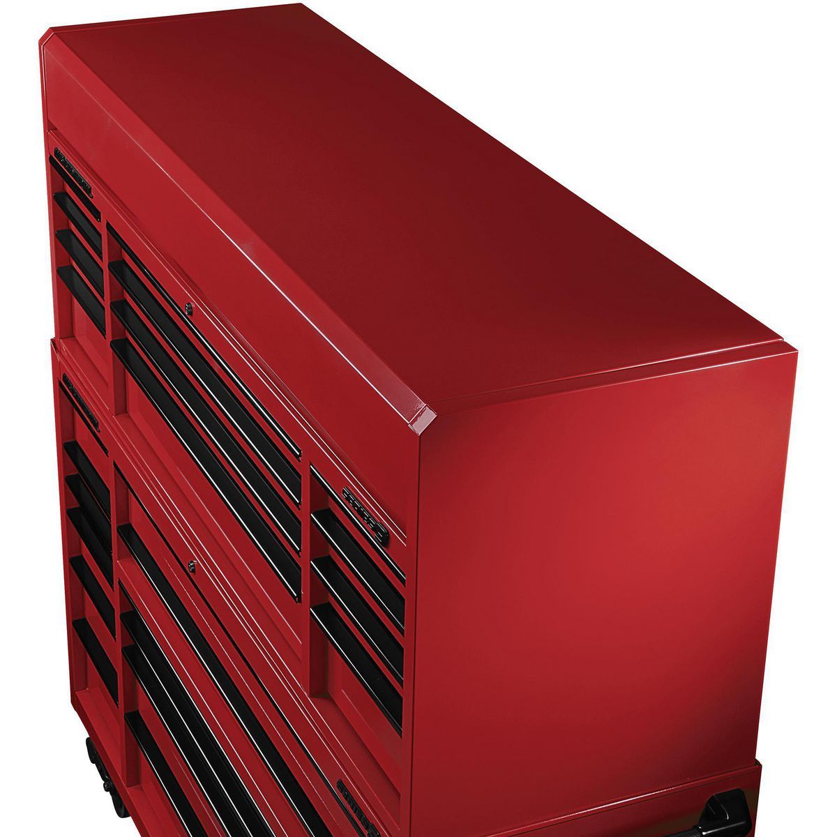 General de Estados Unidos 72 pulgadas x 22 pulgadas. Gabinete superior de triple banco, Serie 3, Rojo - 58708