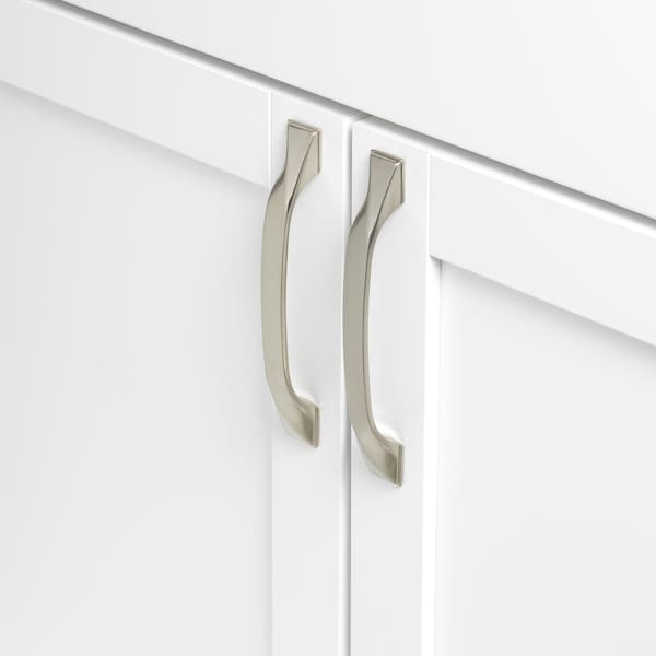 Gliderite Hardware 5-1/16 in. Center to Center Solid Twisted Bar Pull Satin Nickel, 5PK - 4841-128-SN-5