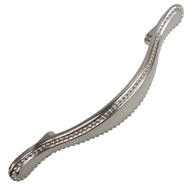 Gliderite Hardware 3 in. Center to Center Satin Nickel Beaded Cabinet Pull - 4554-SN, 25PK - 4554-SN-25