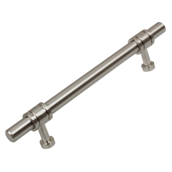 Gliderite Hardware 5-1/16 in. Center to Center Satin Nickel Barrel Ring Bar Pull - 4340-128-SN, 5PK - 4340-128-SN-5