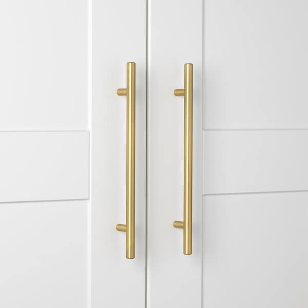 Gliderite Hardware 7 in. Center to Center Satin Gold Solid Steel Bar Pull - 5004-178-SG, 25PK - 5004-178-SG-25