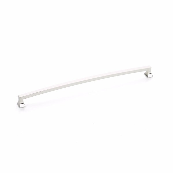 Schaub 12in Center to Center Menlo Park Arched Cabinet Pull Polished Nickel Finish - 529-PN