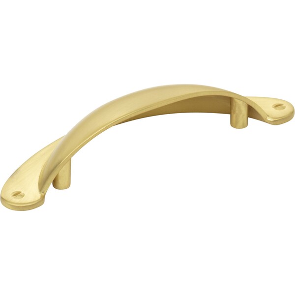 Jeffrey Alexander 3" Center-to-Center Brushed Gold Lyon Cabinet Cup Pull - 8233BG