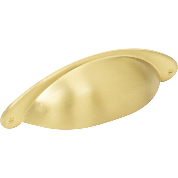 Jeffrey Alexander 3" Center-to-Center Brushed Gold Lyon Cabinet Cup Pull - 8233BG