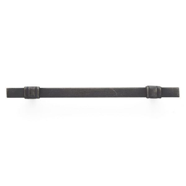 Richelieu 6 5/16 in (160 mm) Center-to-Center Matte Black Iron Contemporary Forged Iron Cabinet Pull Castelo - BP33652160909