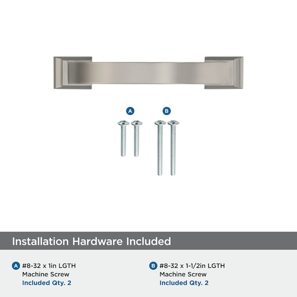 Amerock Candler 3 in 76 mm Center-to-Center Satin Nickel Cabinet Pull, 10PK - 10PK29349G10
