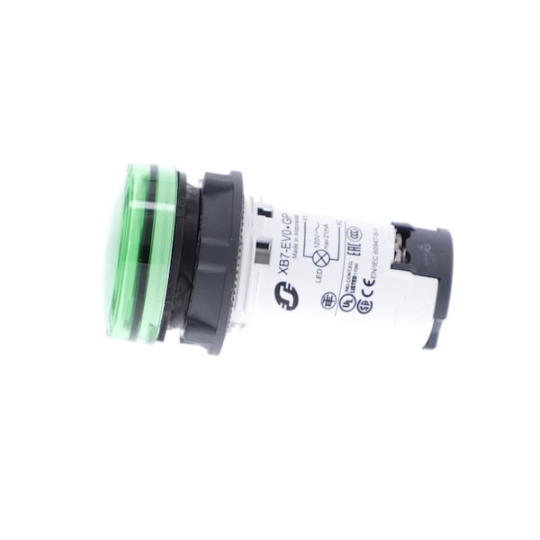 Schneider Electric Luz piloto monolítica, Harmony XB7, plástico, verde, 22mm, LED integrado, 110...120V CA - XB7EV03GP