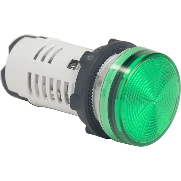 Schneider Electric Luz piloto monolítica, Harmony XB7, plástico, verde, 22mm, LED integrado, 110...120V CA - XB7EV03GP