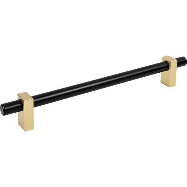 Jeffrey Alexander 12In. Center-To-Center Matte Black W/ Brushed Gold Larkin Appliance Pull - 478-12MBBG