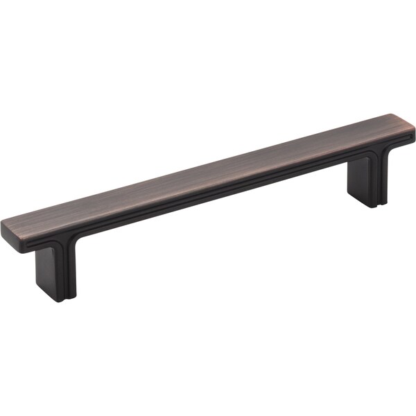 Jeffrey Alexander 128 mm Center-to-Center Brushed Oil Rubbed Bronze Square Anwick Cabinet Pull - 867-128DBAC