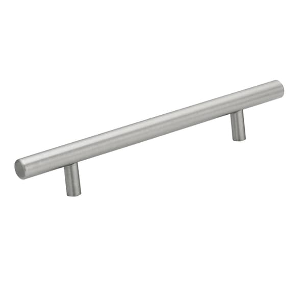 Richelieu 5-5/8 in. (143 mm) Center-to-Center Antibacterial, Stainless Steel Contemporary Drawer Pull - BP3487143170AB