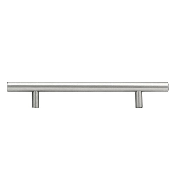 Richelieu 5-5/8 in. (143 mm) Center-to-Center Antibacterial, Stainless Steel Contemporary Drawer Pull - BP3487143170AB
