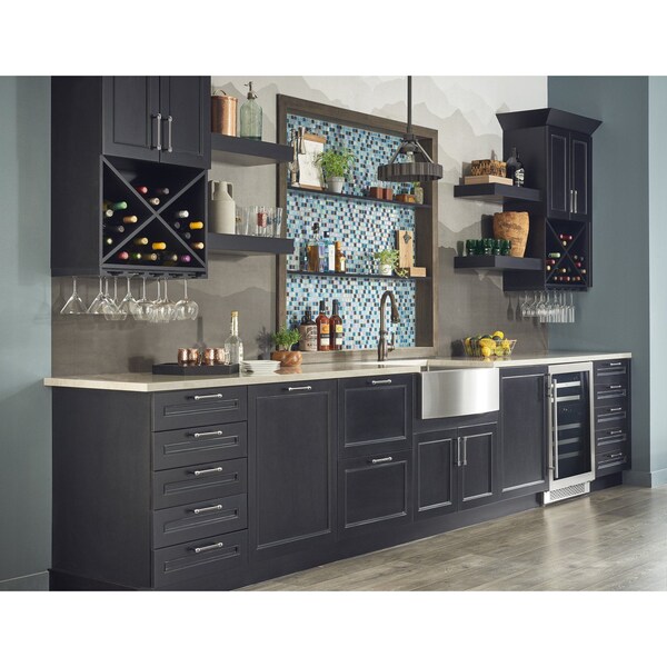 Jeffrey Alexander 224 mm Center-to-Center Polished Nickel Hayworth Cabinet Bar Pull - 885-224NI