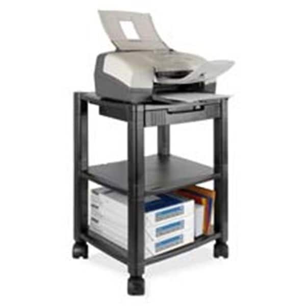 Made-To-Stick Printer-Fax Mobile Stand- 3-Shelf - 17in.x13-.25in.x24-.25in.- BK - MA18551