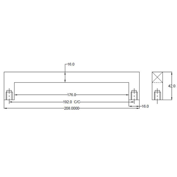 Richelieu Sheffield 7 9/16 in (192 mm) Center-to-Center Matte Black Traditional Cabinet Pull - BP9466192900