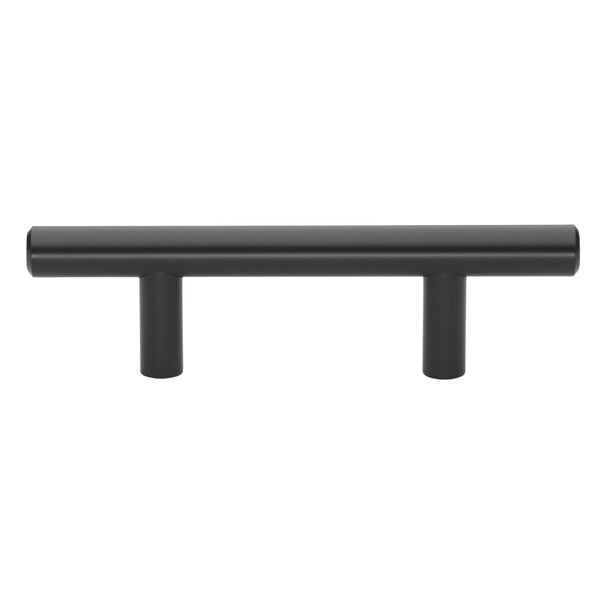 Gliderite Hardware 2-1/2 in. Center to Center Matte Black Solid Steel Bar Pull - 5007-64-MB, 5PK - 5007-64-MB-5