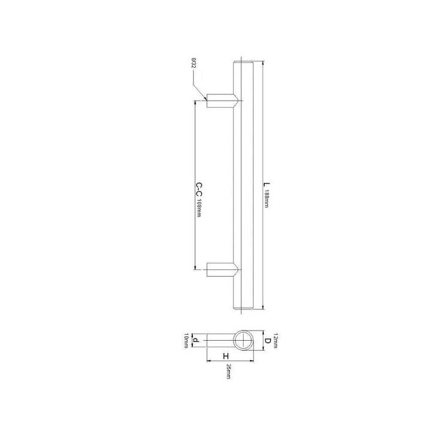 Richelieu 4-1/4 in. (108 mm) Center-to-Center Brushed Nickel Steel Contemporary Drawer Pull - BP305108195