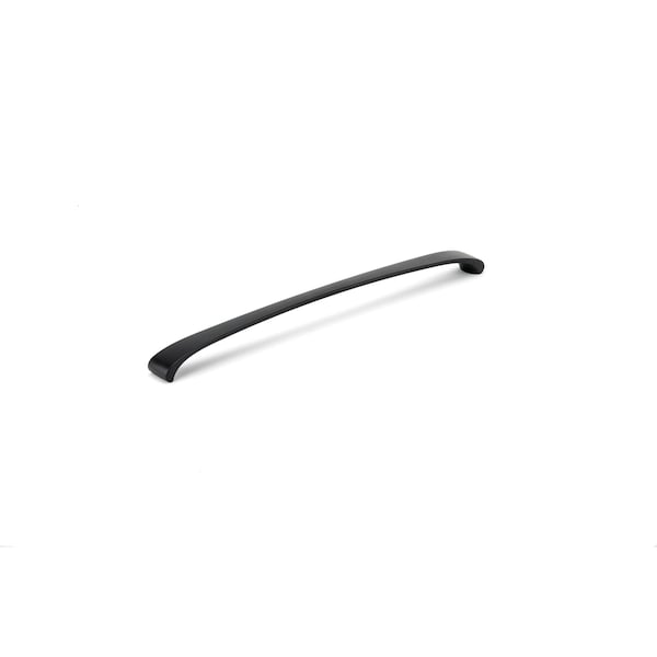 Richelieu 12 5/8 in (320 mm) Center-to-Center Matte Black Contemporary Cabinet Pull - BP82871320900