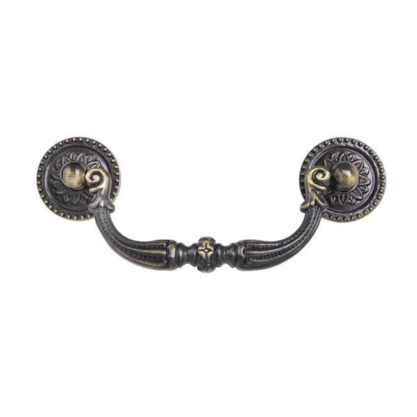 Utopia Alley Medici Drop Pull  Antique Brass  3.78 inch Center To Center - HW131PLAB021