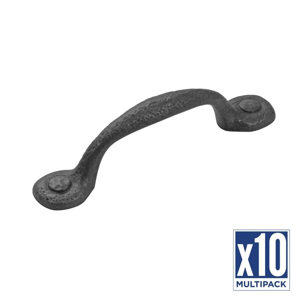 Hickory Hardware Pull 3 Inch Center to Center, 10PK - P3001-BI-10B