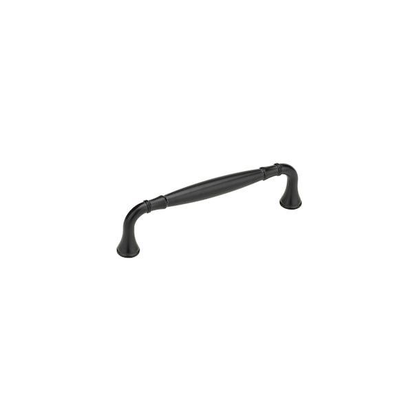 Richelieu 5 1/16 in (128 mm) Center-to-Center Matte Black Traditional Drawer Pull - BP790128900