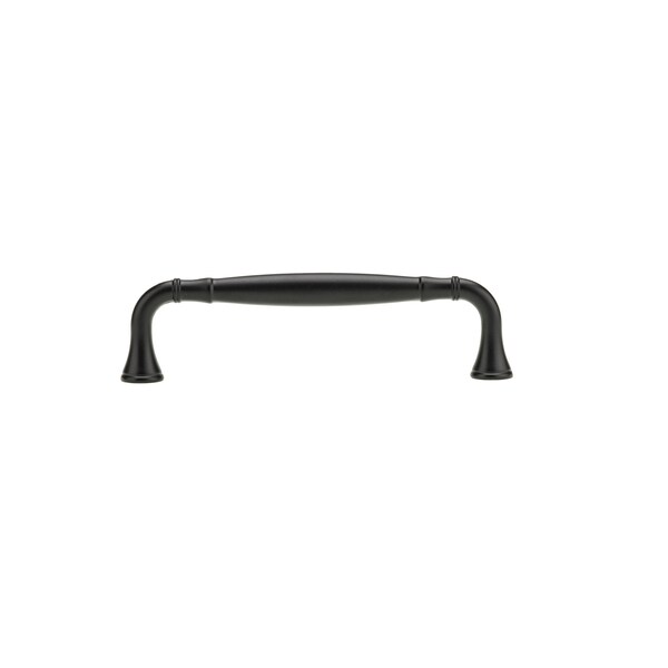 Richelieu 5 1/16 in (128 mm) Center-to-Center Matte Black Traditional Drawer Pull - BP790128900