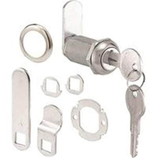 Prime-Line Prime Line Products 0528398 Prime-Line Drawer & Cabinet Lock; Keyed Alike; Stainless Steel - Chrome Plated - 528398
