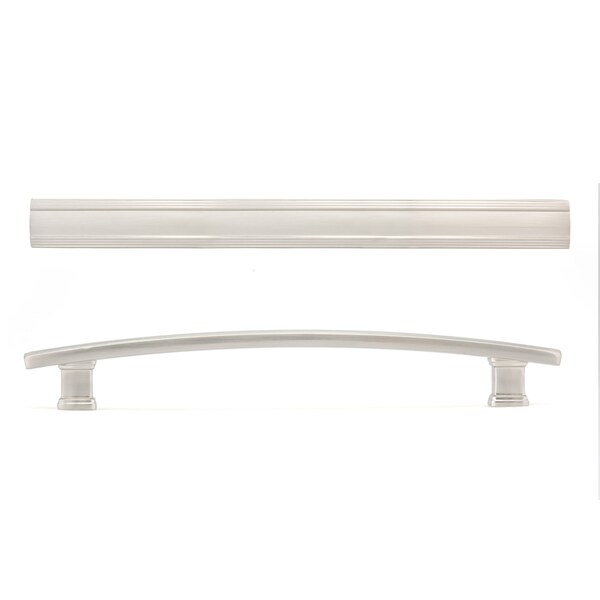 Richelieu 7-9/16 in. (192 mm) Center-to-Center Brushed Nickel Transitional Drawer Pull - BP7070192195