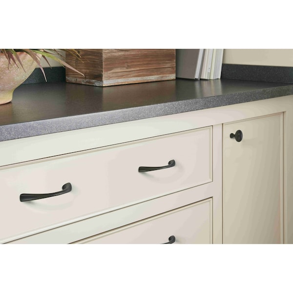 Amerock Vaile 3-3/4 in 96 mm Center-to-Center Flat Black Cabinet Pull - BP53003FB