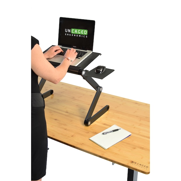 Uncaged Ergonomics WorkezCoolLaptopCoolingStand2Fans3UsbPortMousePadLapDesk, WECb - WECB