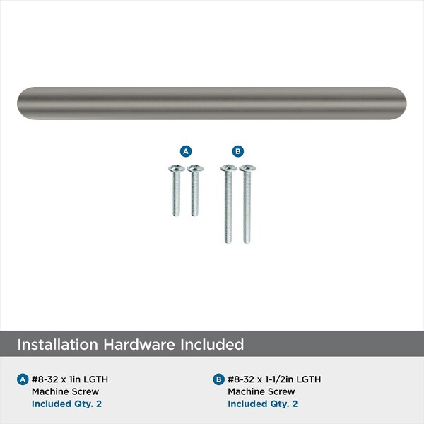 Amerock Revolve 5-1/16 in 128 mm Center-to-Center Satin Nickel Cabinet Pull - BP36853G10