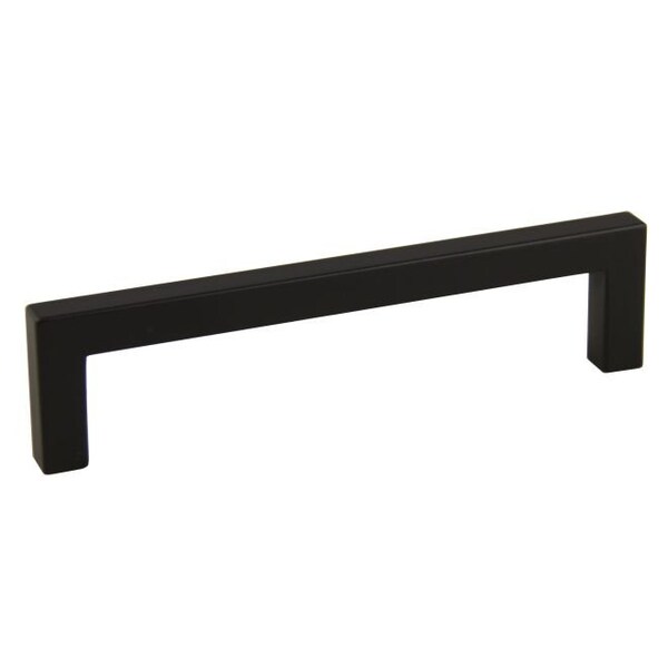 Crown 5-1/2" Modern Square Cabinet Pull with 5" Center to Center Matte Black Finish - CHP87227BK