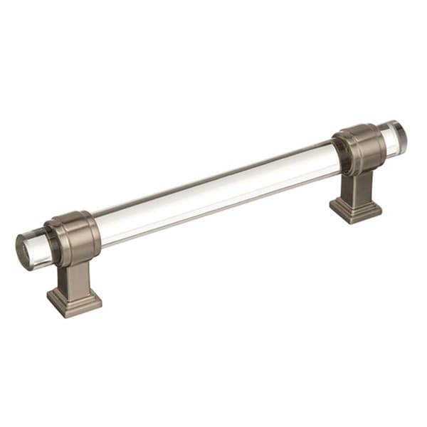 Amerock 128 mm Glacio Cabinet Pull - Clear, Satin Nickel - A36655 CG10