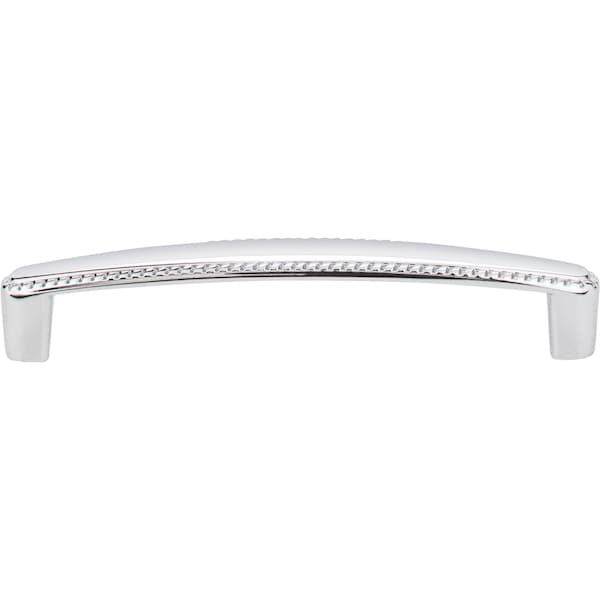Elements By Hardware Resources 128 mm Center-to-Center Polished Chrome Rope Detailed Lindos Cabinet Pull - Z115-128PC