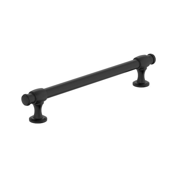 Amerock Winsome 6-5/16 inch 160mm Center-to-Center Matte Black Cabinet Pull - BP36771FB