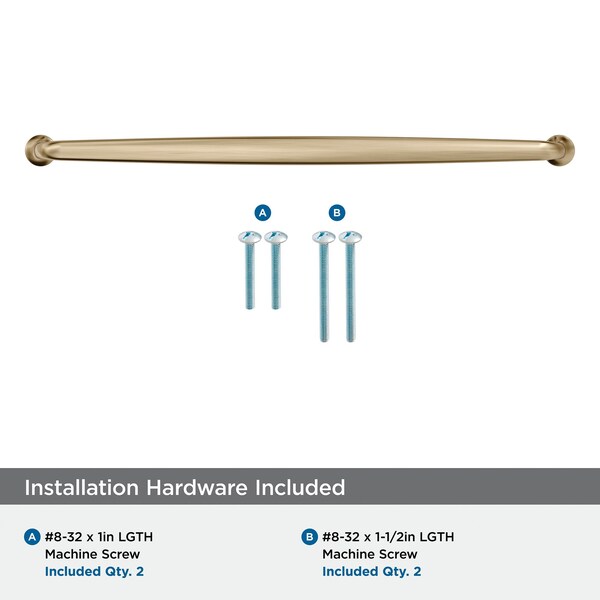 Amerock Renown 12-5/8 inch 320mm Center-to-Center Golden Champagne Cabinet Pull - BP36989BBZ
