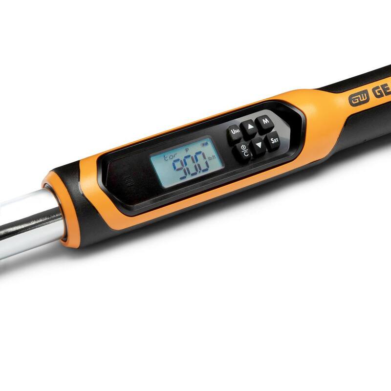 GEARWRENCH 1/2 in. Drive 25-250 ft./lbs. Flex-Head Electronic Torque Wrench with Angle - 85079