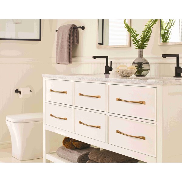 Amerock Uprise 8-13/16 in 224 mm Center-to-Center Champagne Bronze Cabinet Pull - BP36920CZ