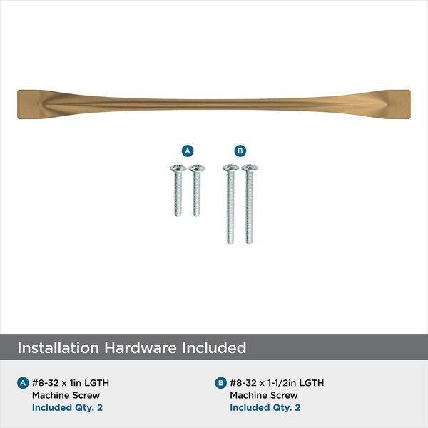 Amerock Uprise 8-13/16 in 224 mm Center-to-Center Champagne Bronze Cabinet Pull - BP36920CZ