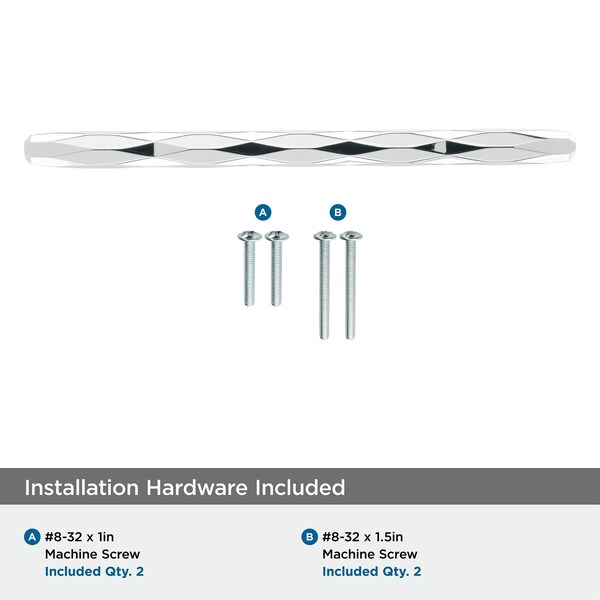 Amerock St. Vincent 6-5/16 in 160 mm Center-to-Center Polished Chrome Cabinet Pull - BP3664526