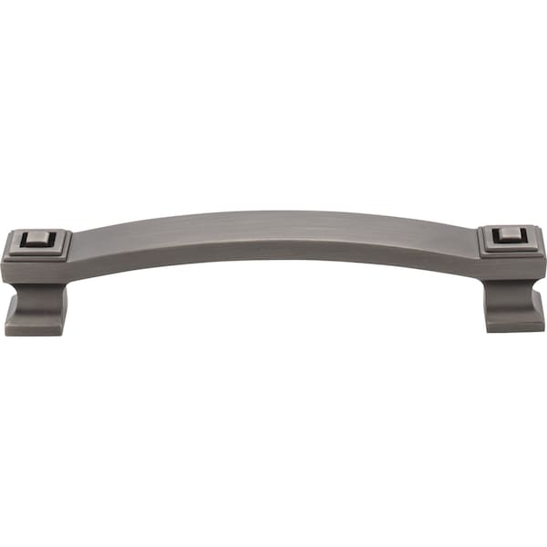 Jeffrey Alexander 128 mm Center-to-Center Brushed Pewter Square Delmar Cabinet Pull - 585-128BNBDL