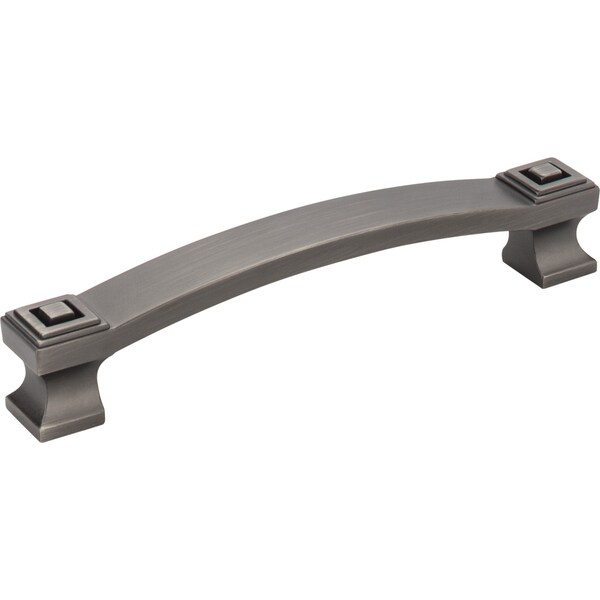 Jeffrey Alexander 128 mm Center-to-Center Brushed Pewter Square Delmar Cabinet Pull - 585-128BNBDL