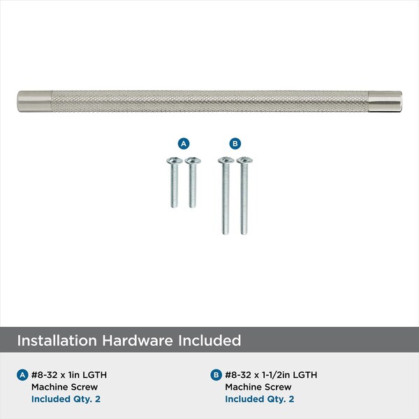 Amerock Bronx 10-1/16 in 256 mm Center-to-Center Satin Nickel Cabinet Pull - BP36560G10