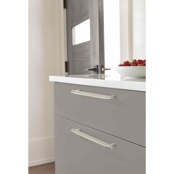 Amerock Bronx 10-1/16 in 256 mm Center-to-Center Satin Nickel Cabinet Pull - BP36560G10