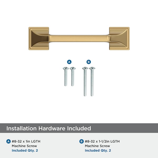 Amerock Exceed 3 inch 76mm Center-to-Center Champagne Bronze Cabinet Pull - BP37375CZ