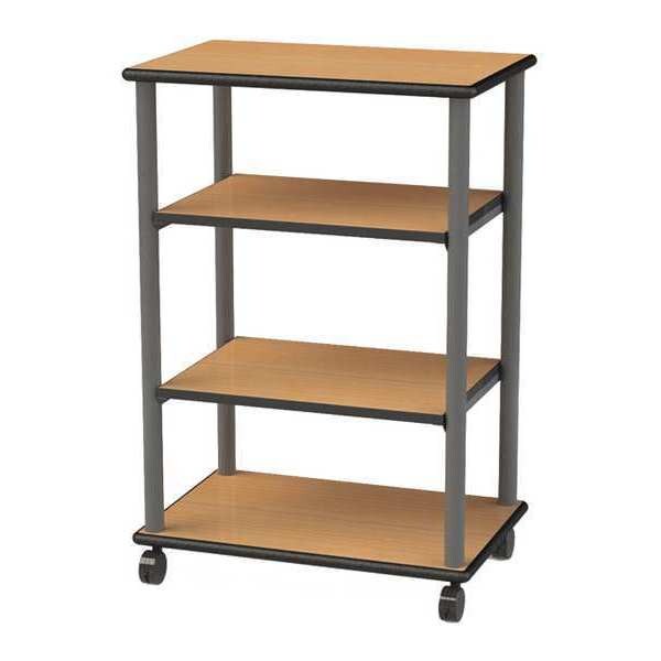 Greene Manufacturing Media Cart, 28"Wx20"Dx54"H, 4 Shelves - SRMC-10