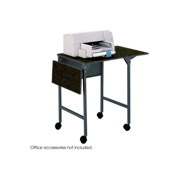 Safco Safco Products 1876BL Machine Stand with Drop Leaves - Black - 1876BL