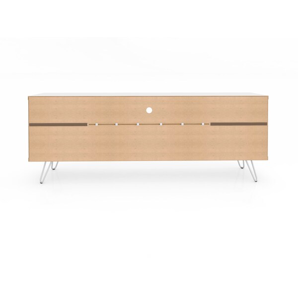 Manhattan Comfort Baxter 62.99" TV Stand with 4 Shelves in White - 217BMC6